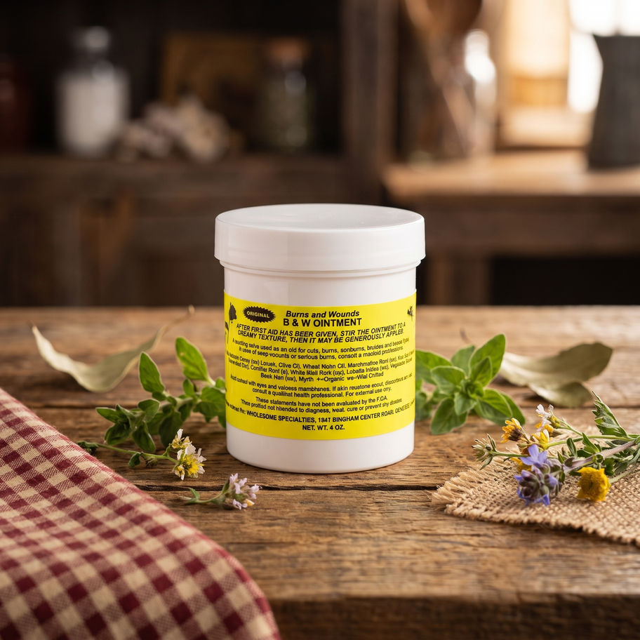 4 oz jar of B & W Ointment for Burns and Wounds