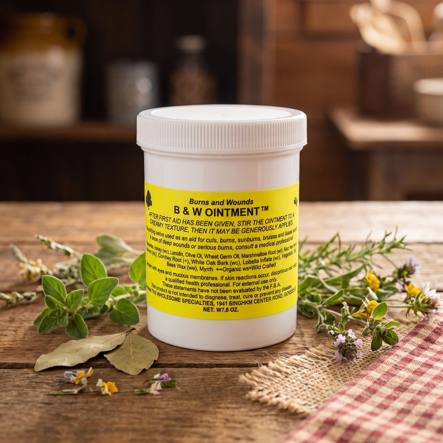8 oz jar of B & W Ointment for Burns and Wounds