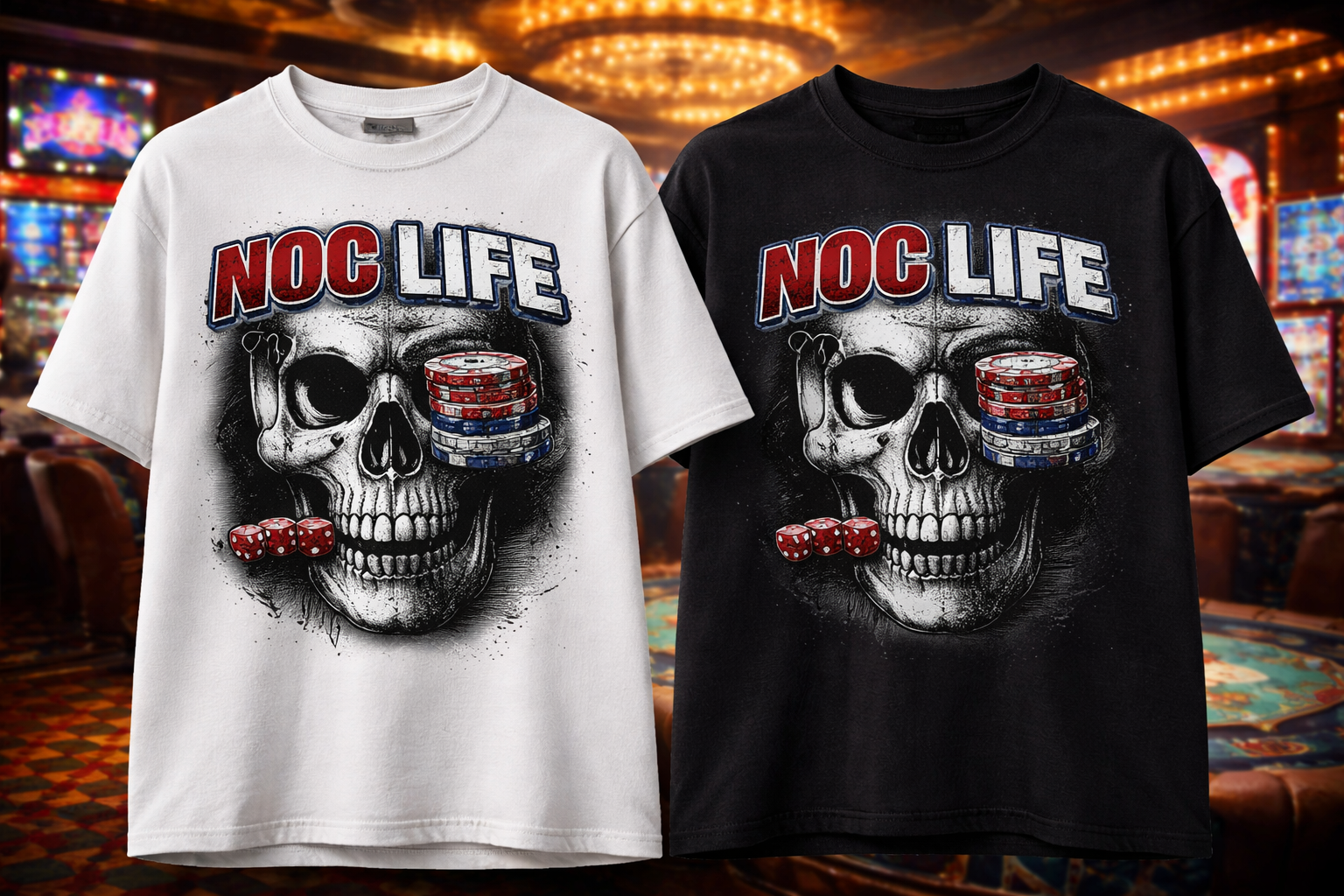 NOC Life Poker Skull T-shirt