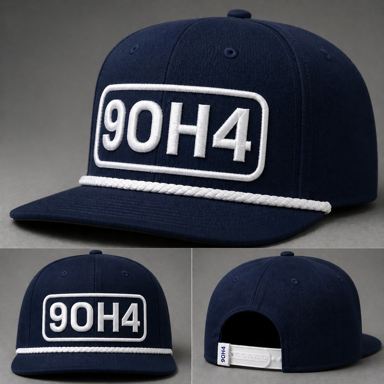 90H4 Navy Blue and White