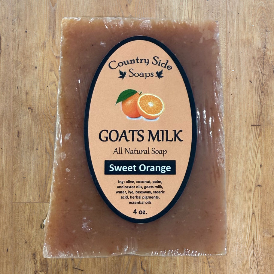 Country Side Sweet Orange Goat’s Milk Soap bar