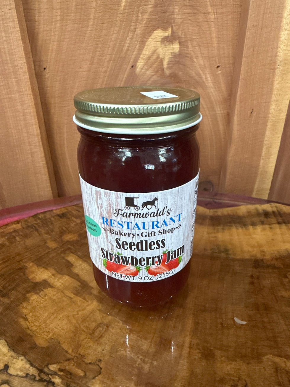Seedless Strawberry Jam 9oz jar with no sugar added