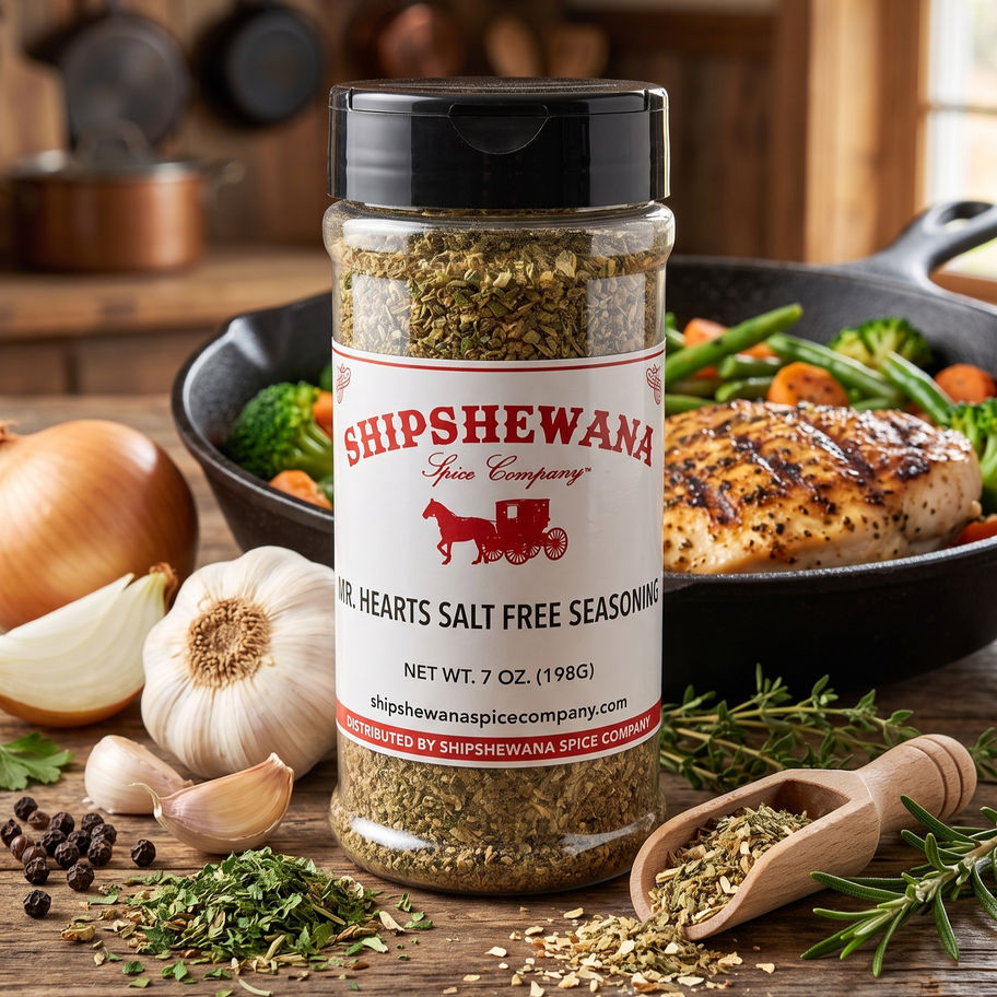 Shipshewana Mr. Hearts Salt Free Seasoning 7oz bottle