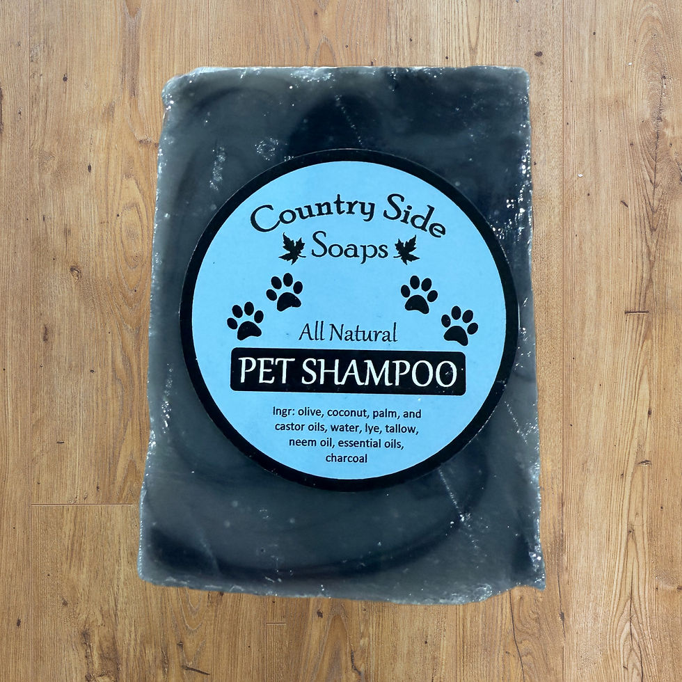 Country Side All-Natural Charcoal Pet Shampoo Bar