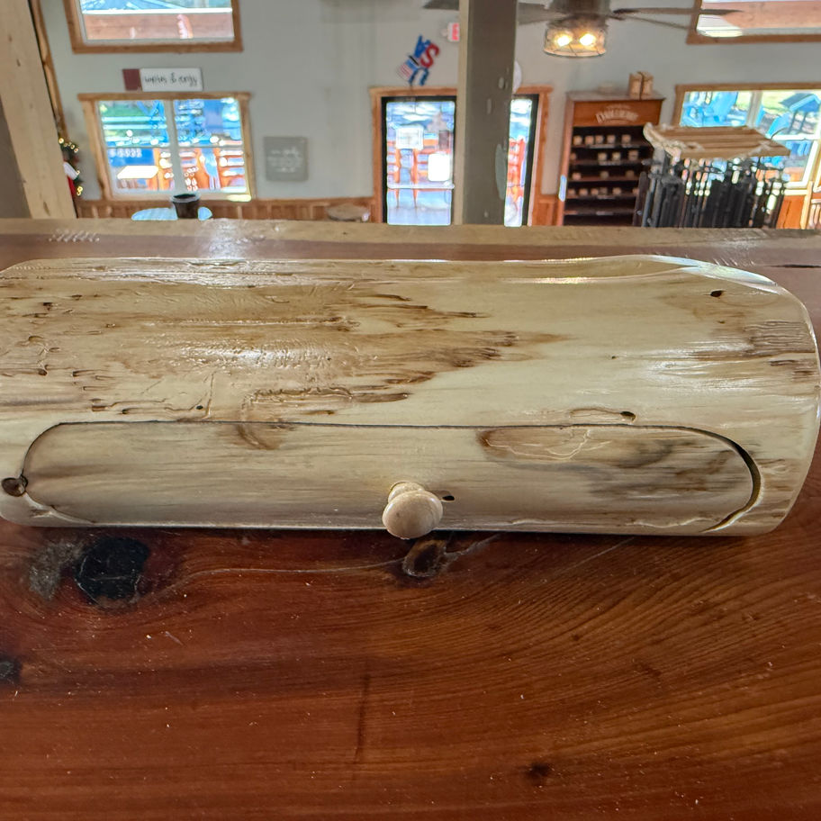 Amish Handcrafted Cedar Jewelry Box with wide single drawer