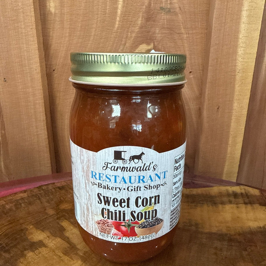 Farmwald's Restaurant Sweet Corn Chili Soup 17oz jar