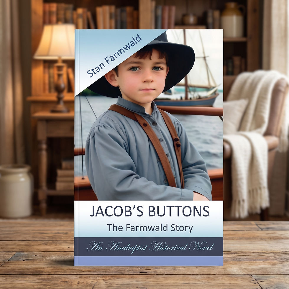 Jacob’s Buttons book cover by Stan Farmwald.