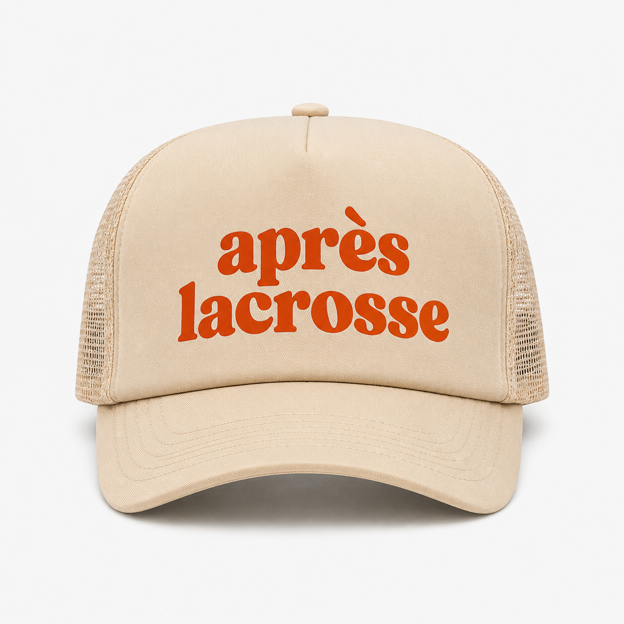 Apres Lacrosse Hat - Cream and Orange