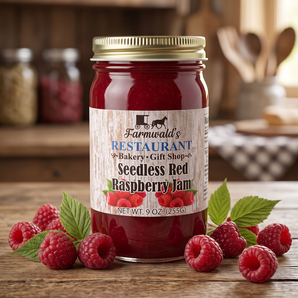 Farmwald's Seedless Red Raspberry Jam 9oz jar
