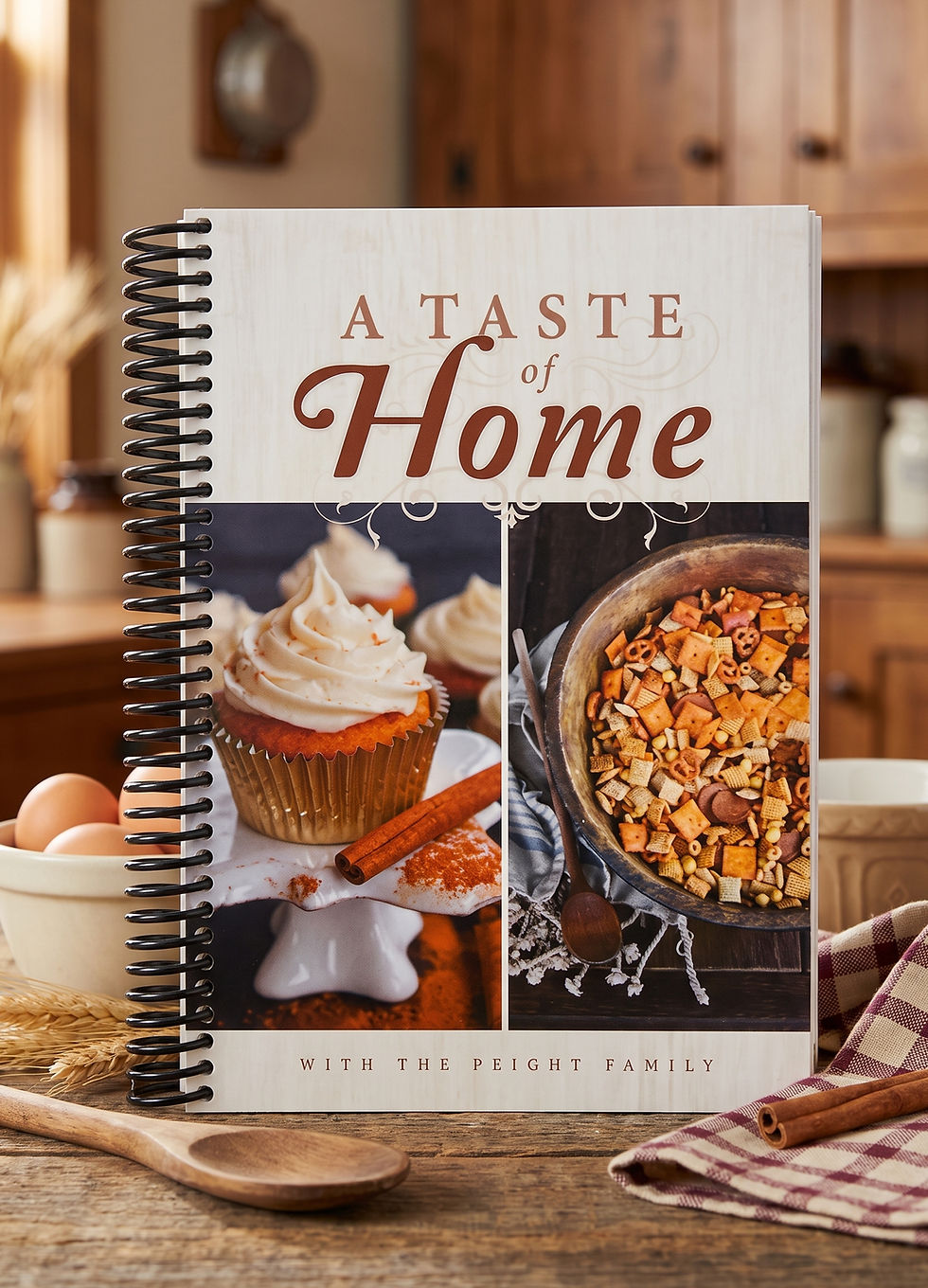 A Taste of Home cookbook by the Peight Family.