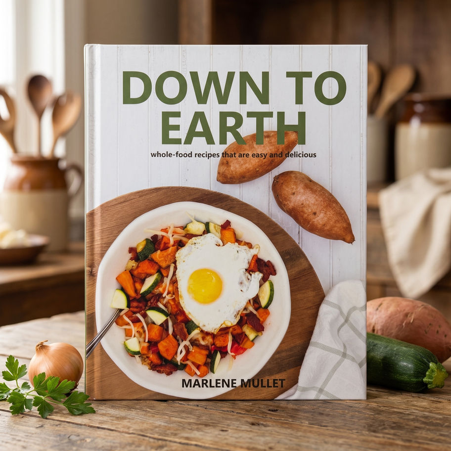 Down to Earth Whole-Food Recipes cookbook by Marlene Mullet