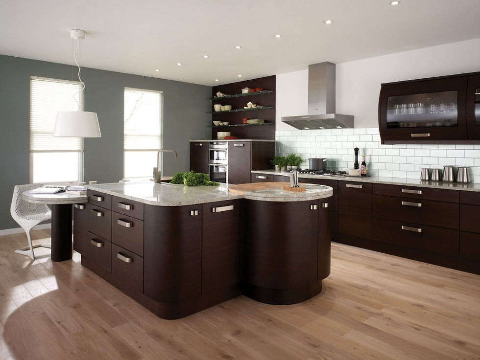 Wood veneer rounded