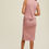 Thumbnail: RIBBED RUCHED DETAIL KNIT DRESS WITH SIDE SLIT