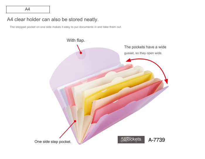 縮圖：LIHIT LAB Bloomin Document File 5P Ticket Size A-7738