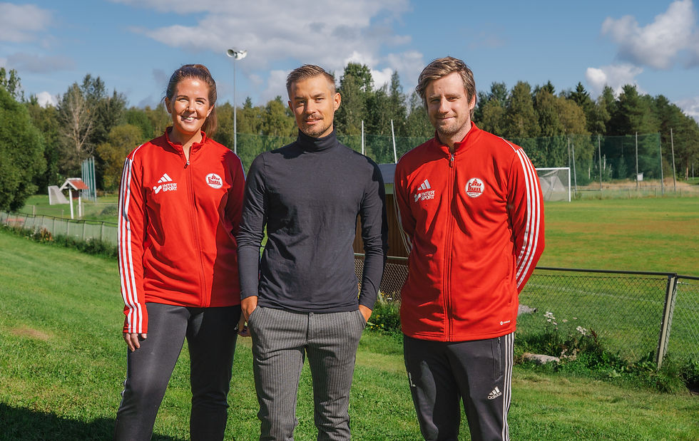 Gruppbild på Lovisa Laestander, Jacob Matsson, Erik Lundberg