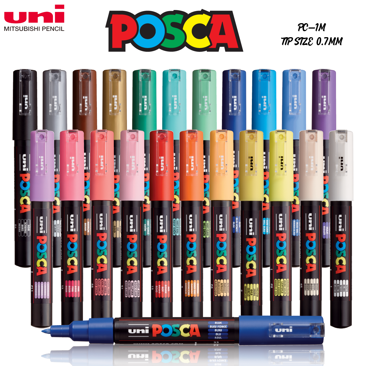 Uni Posca Water-based Marker 0.7-1.0MM Extra-Fine Tip PC-1M