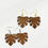 Thumbnail: Wood Monstera  earring 