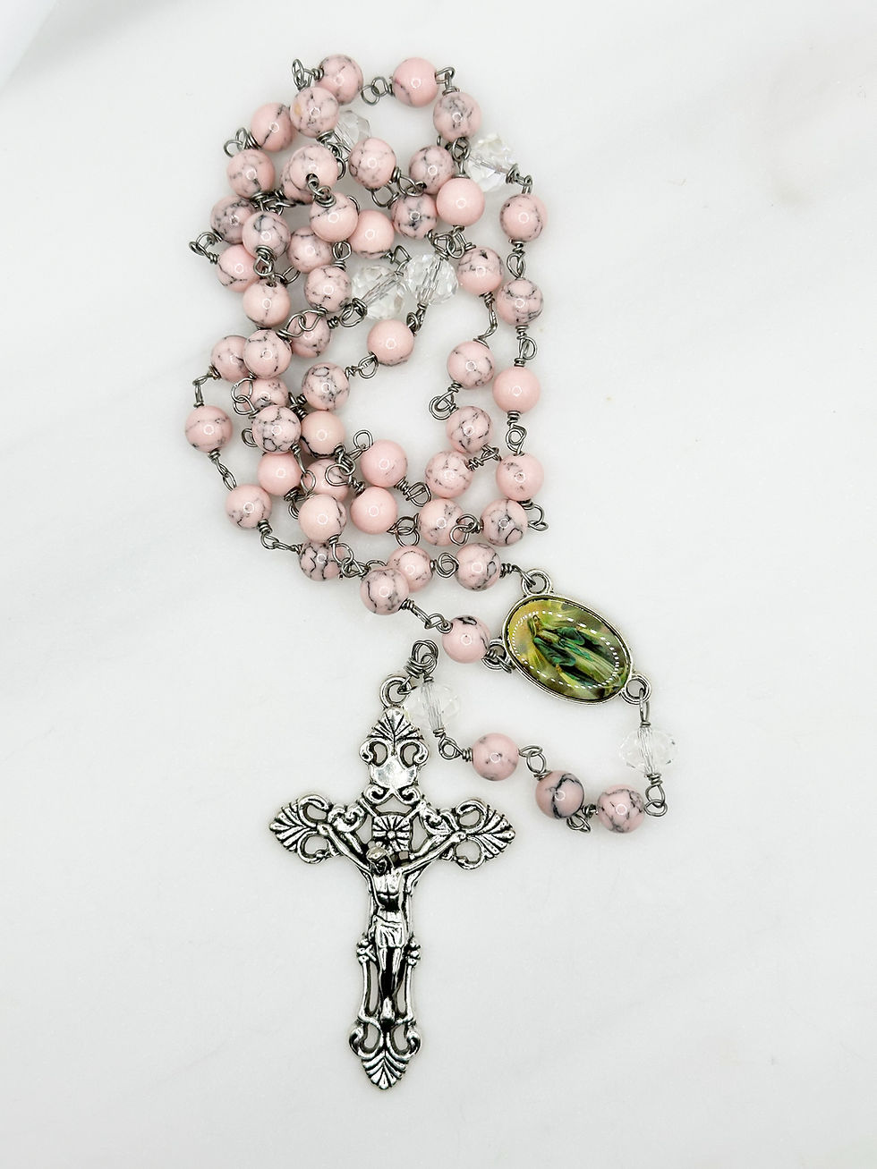 Thumbnail: Turquoise Prayer Rosary or Car Rosary
