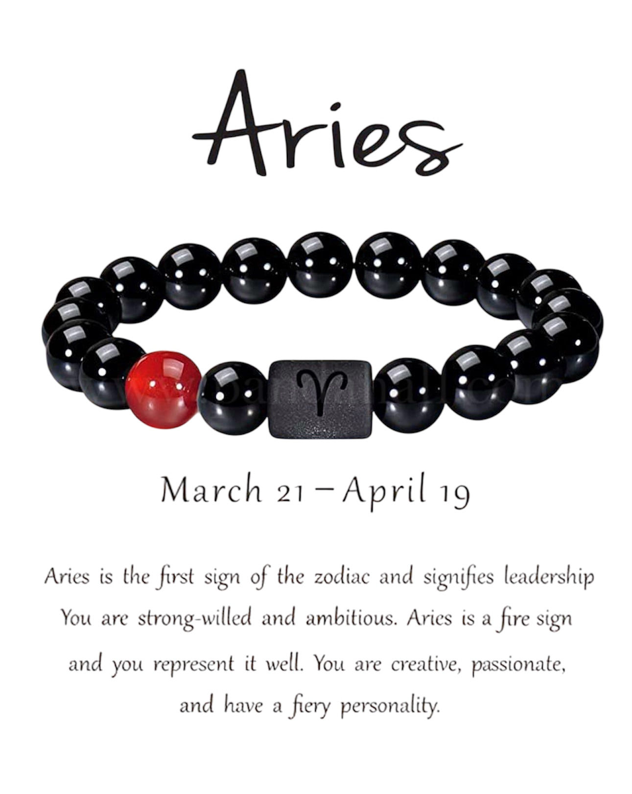 Black Agate Zodiac Bracelet
