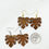 Thumbnail: Wood Monstera  earring 