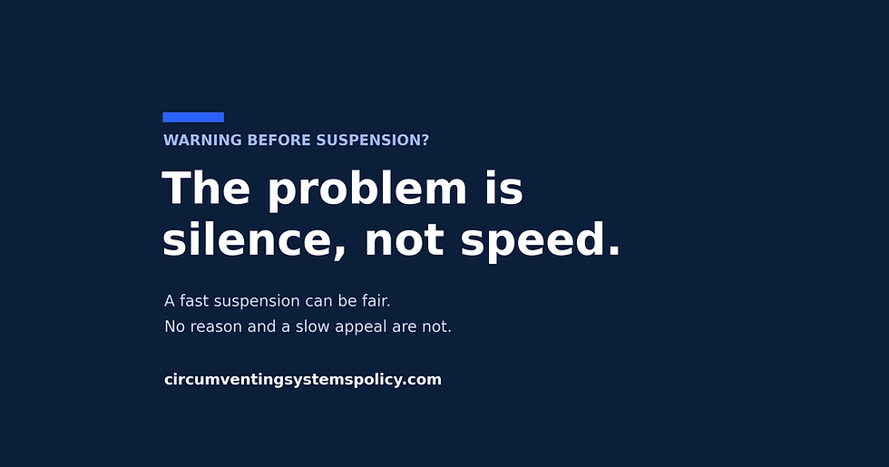 Should Google Ads Offer a Warning Before Account Suspension?