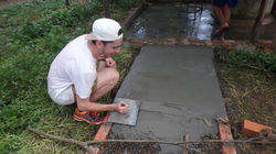 Création d'un chemin bétoné