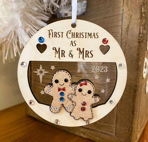 Mr and mrs christmas decoration clearance