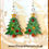 Thumbnail: Christmas Tree Solid Maple Wood Dangle Earrings