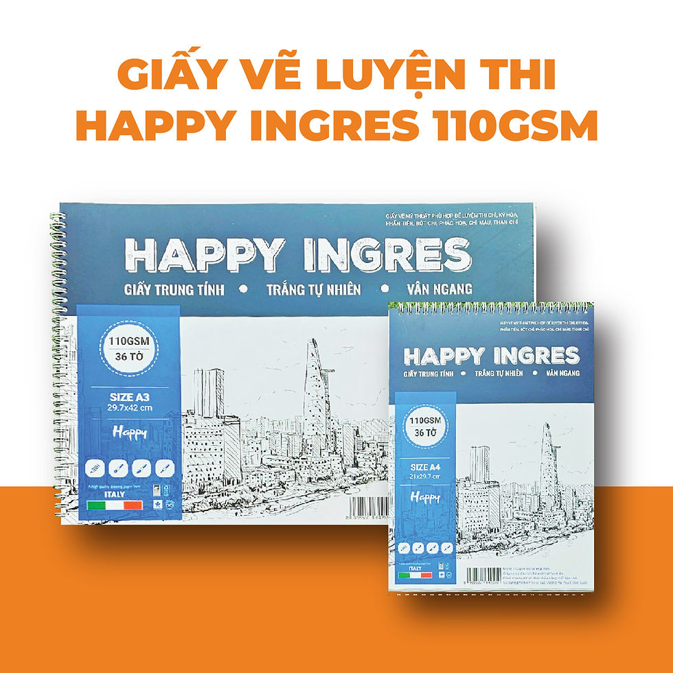 SỔ VẼ LUYỆN THI HAPPY INGRES 110GSM