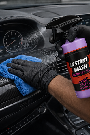 Limpiador de coche sin residuos grasientos