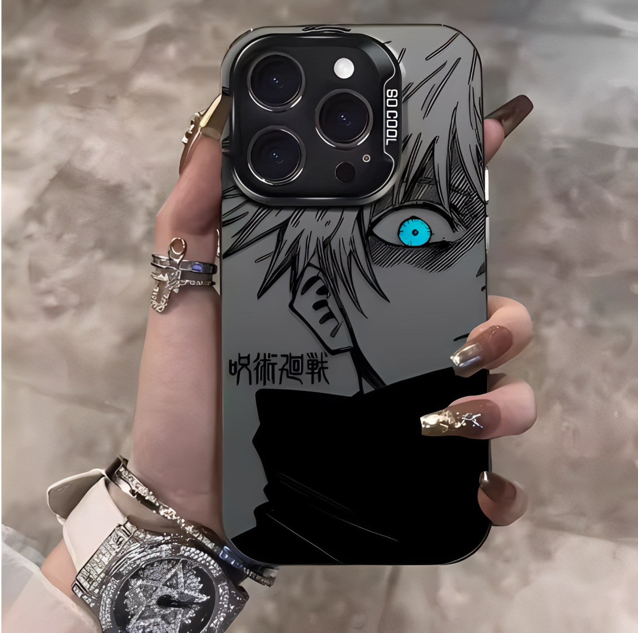 Capinha personalizada doToji e Satoru Gojo para iPhone