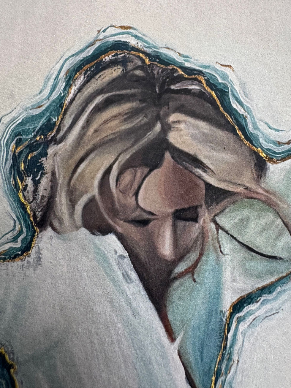 Thumbnail: Amy Winehouse art, head tilted, with blues and gold