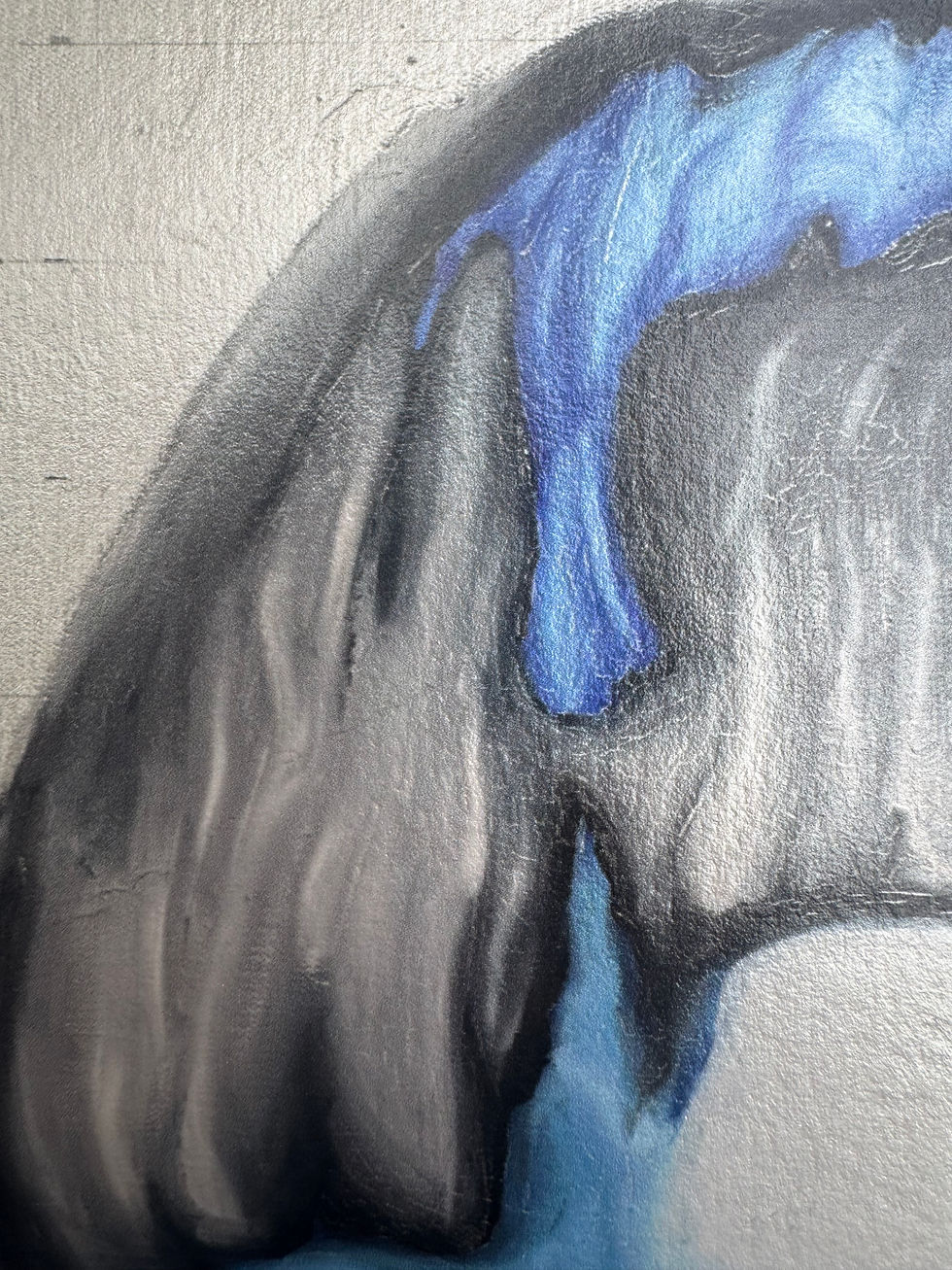 Thumbnail: Creation No.2 print detail, blue and gray