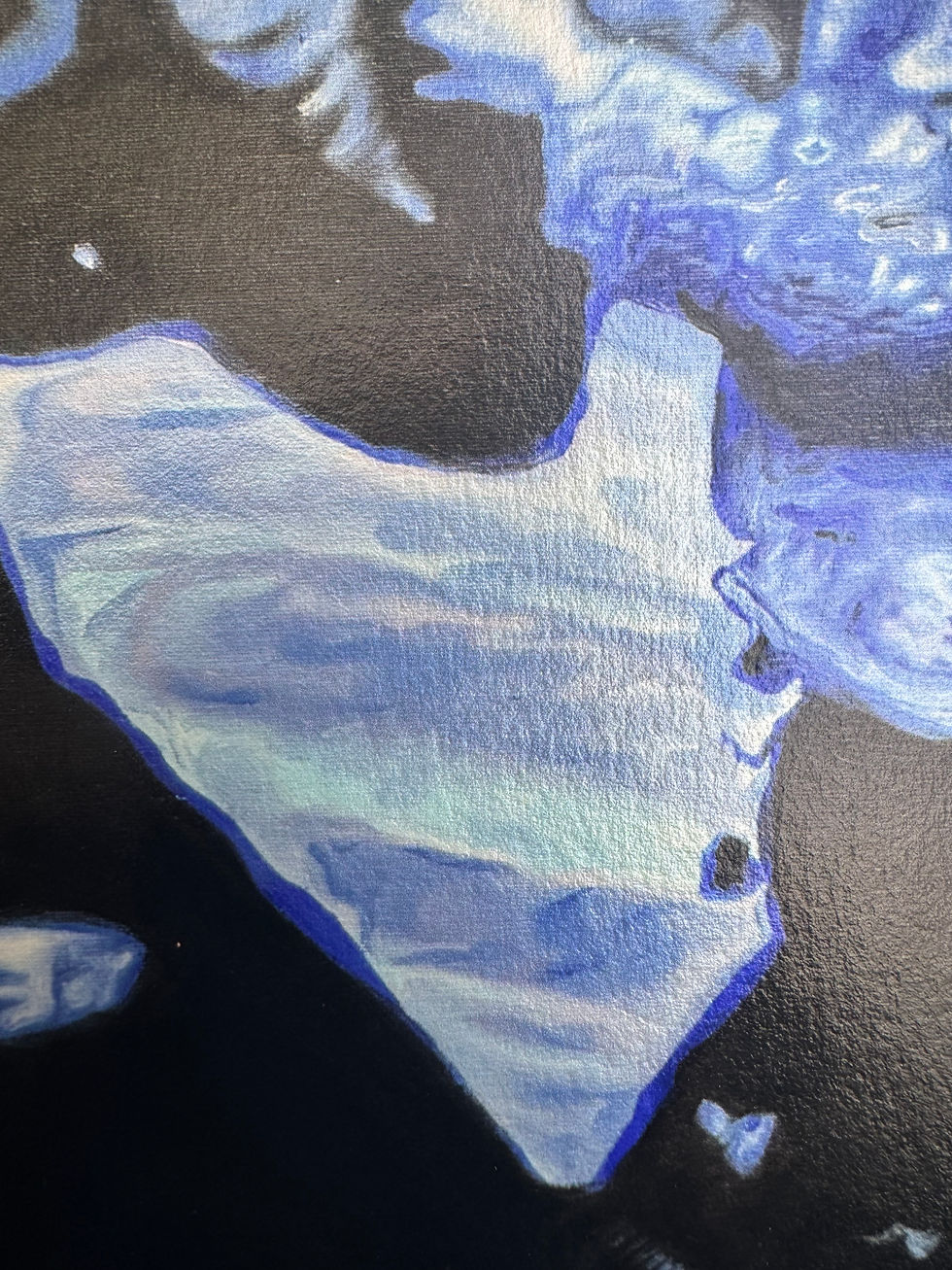 Thumbnail: Detail of blue and white abstract form