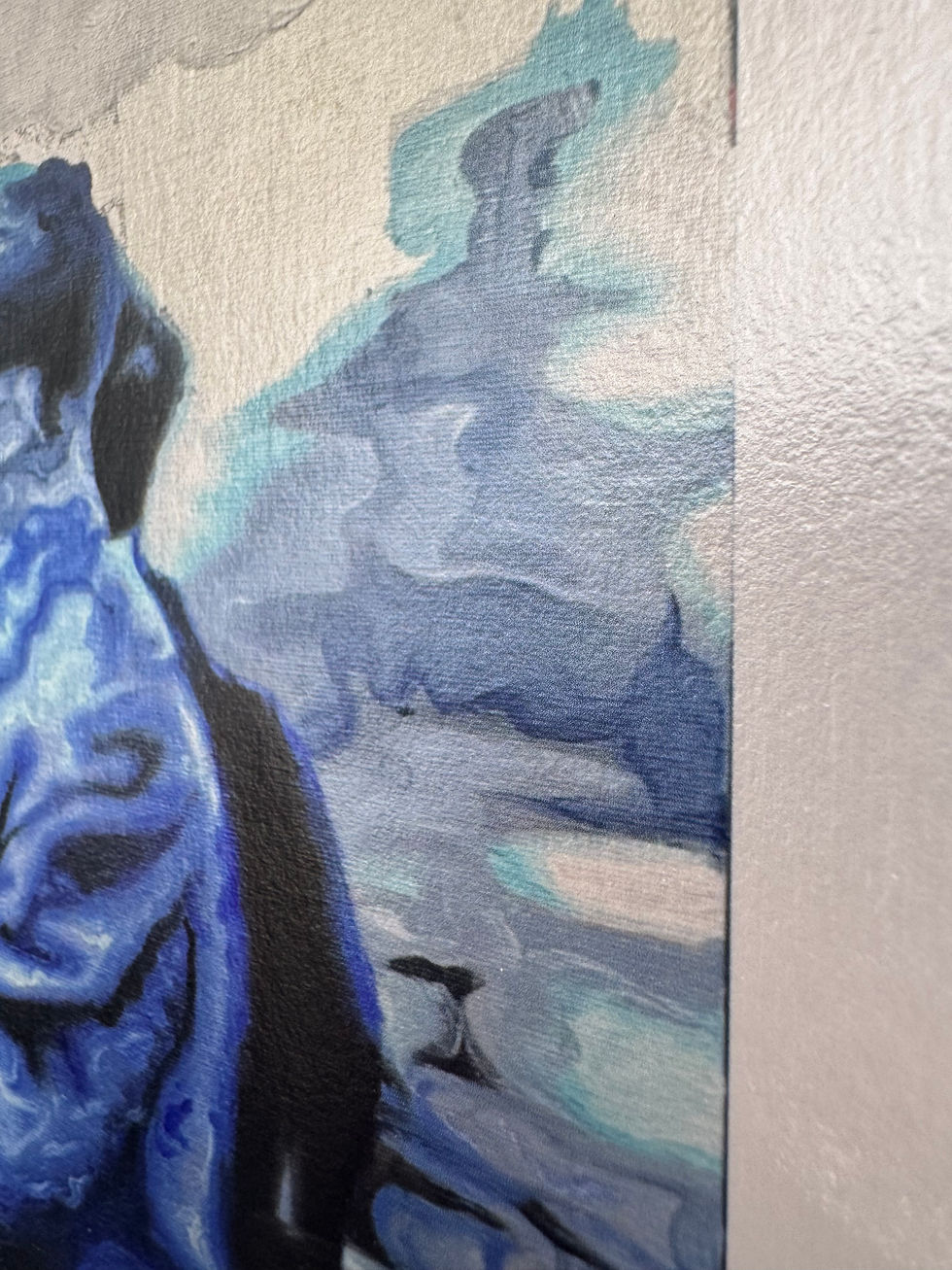 Thumbnail: Blue swirling paint textures of The Ernest King print