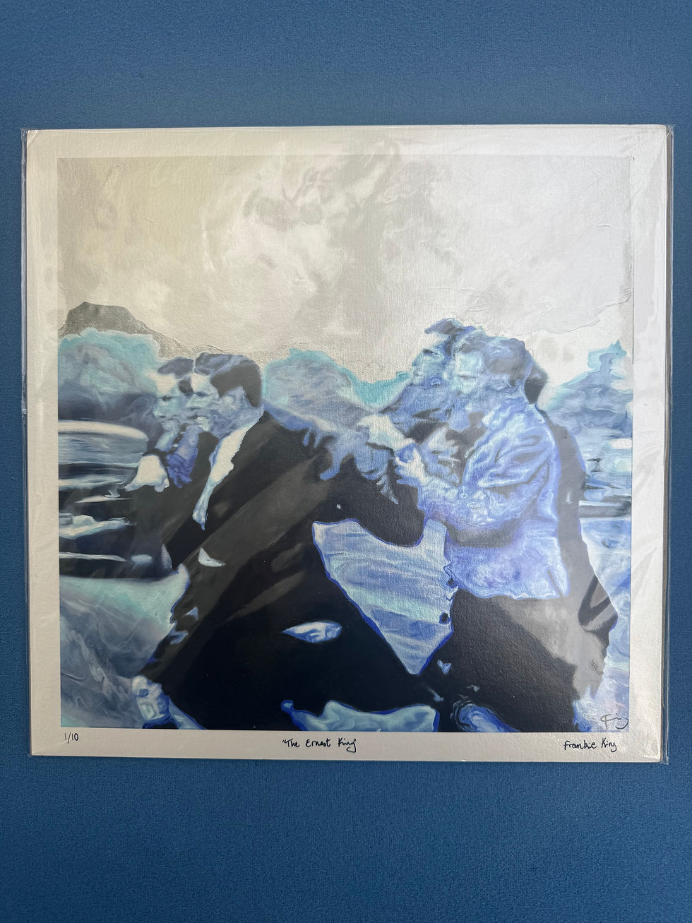 Thumbnail: Dynamic blue and white giclée print titled The Great Day