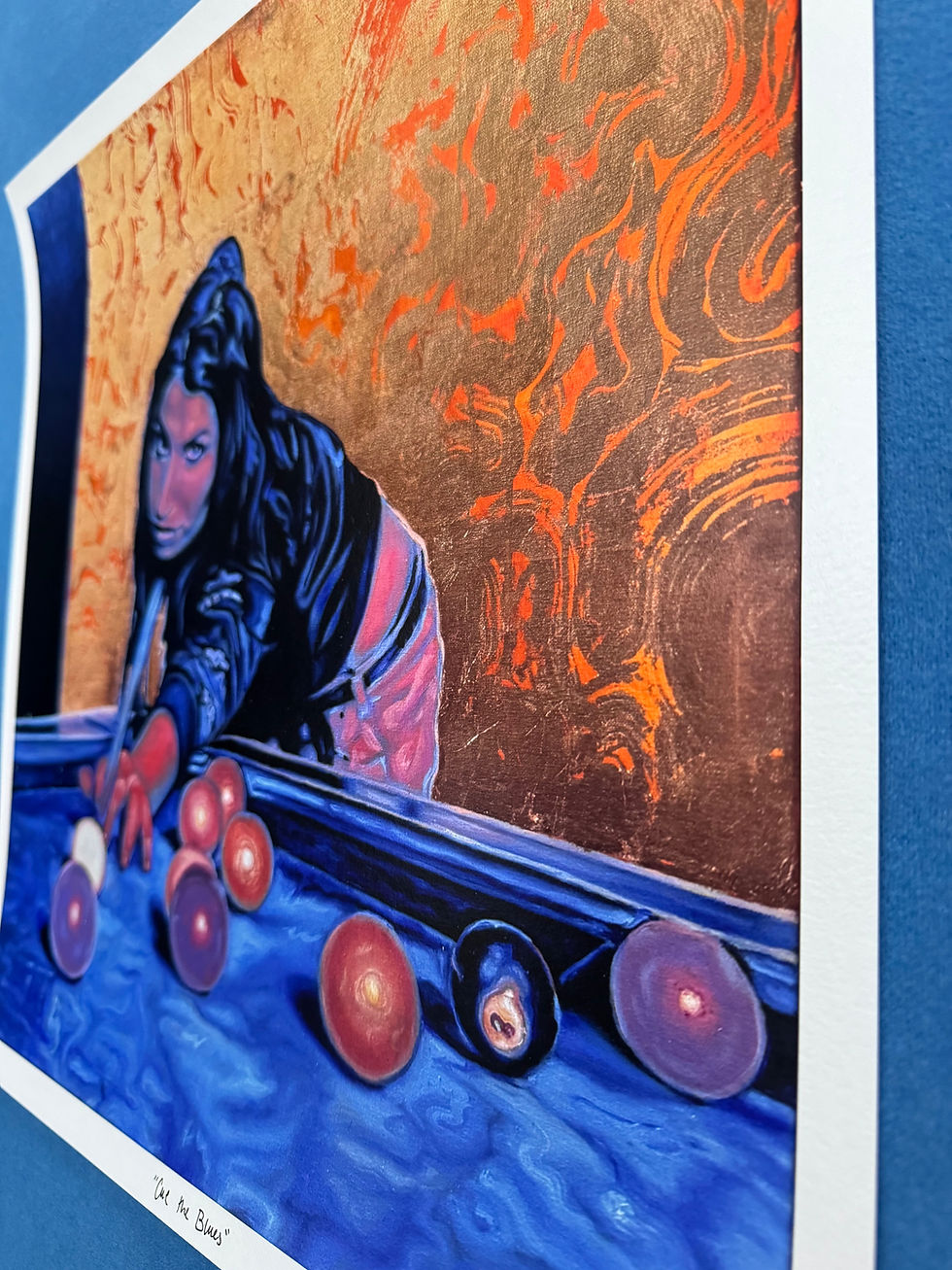 Thumbnail: Limited edition art print of Amy Winehouse playing pool