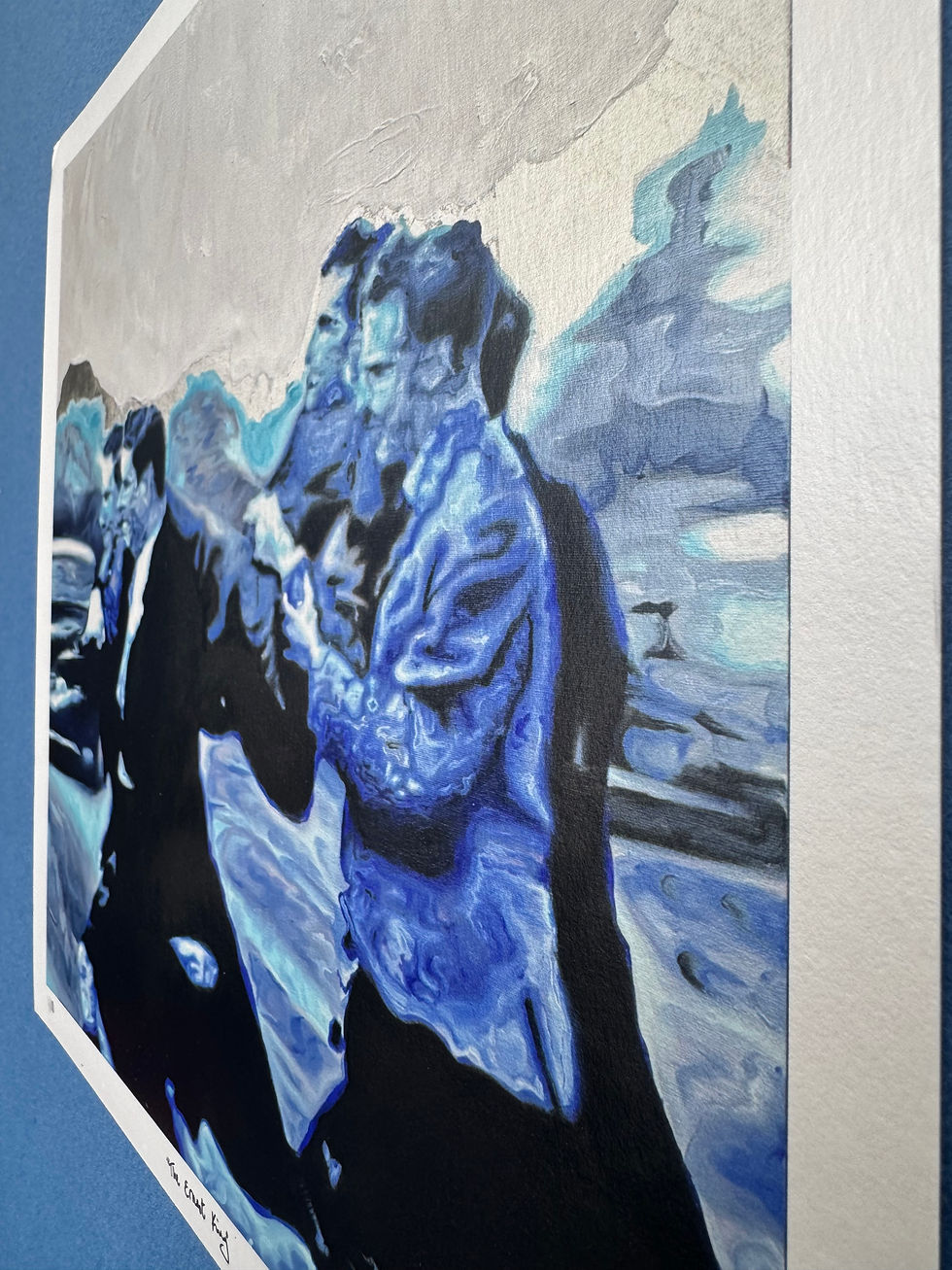 Thumbnail: Giclée print of Ernest King in blue tones