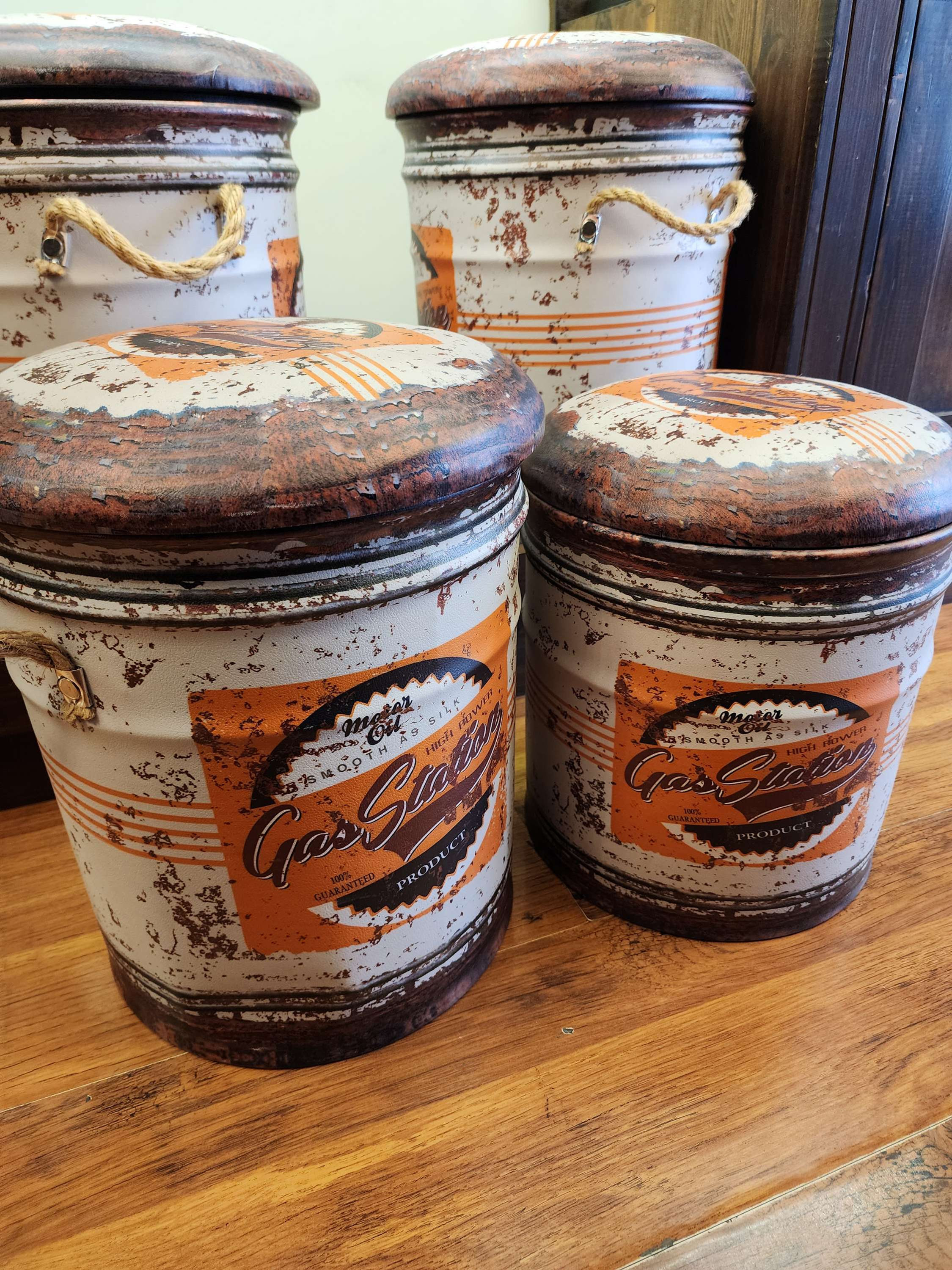 Stool set of 2 - metal