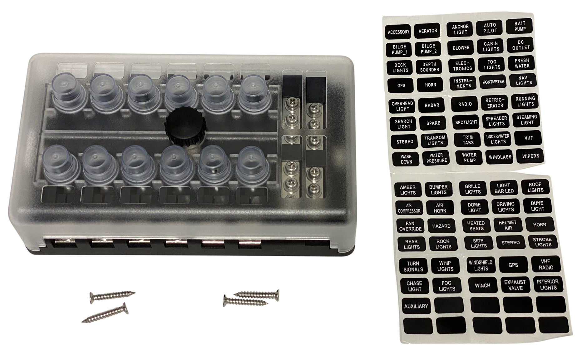 Marine Grade 12 Circuit Breaker Panel
