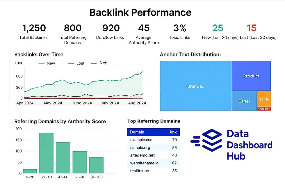 backlink performance dashboard