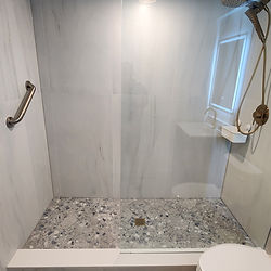 Tub to shower conversion in Toronto condo completed by Reno Rabbit