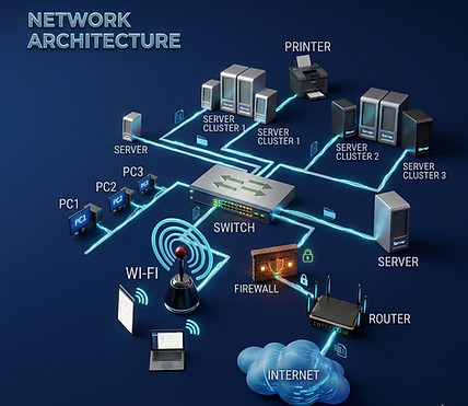 FortiByte Technologies professional network planning and infrastructure design layout for UAE businesses in Abu Dhabi and RAK