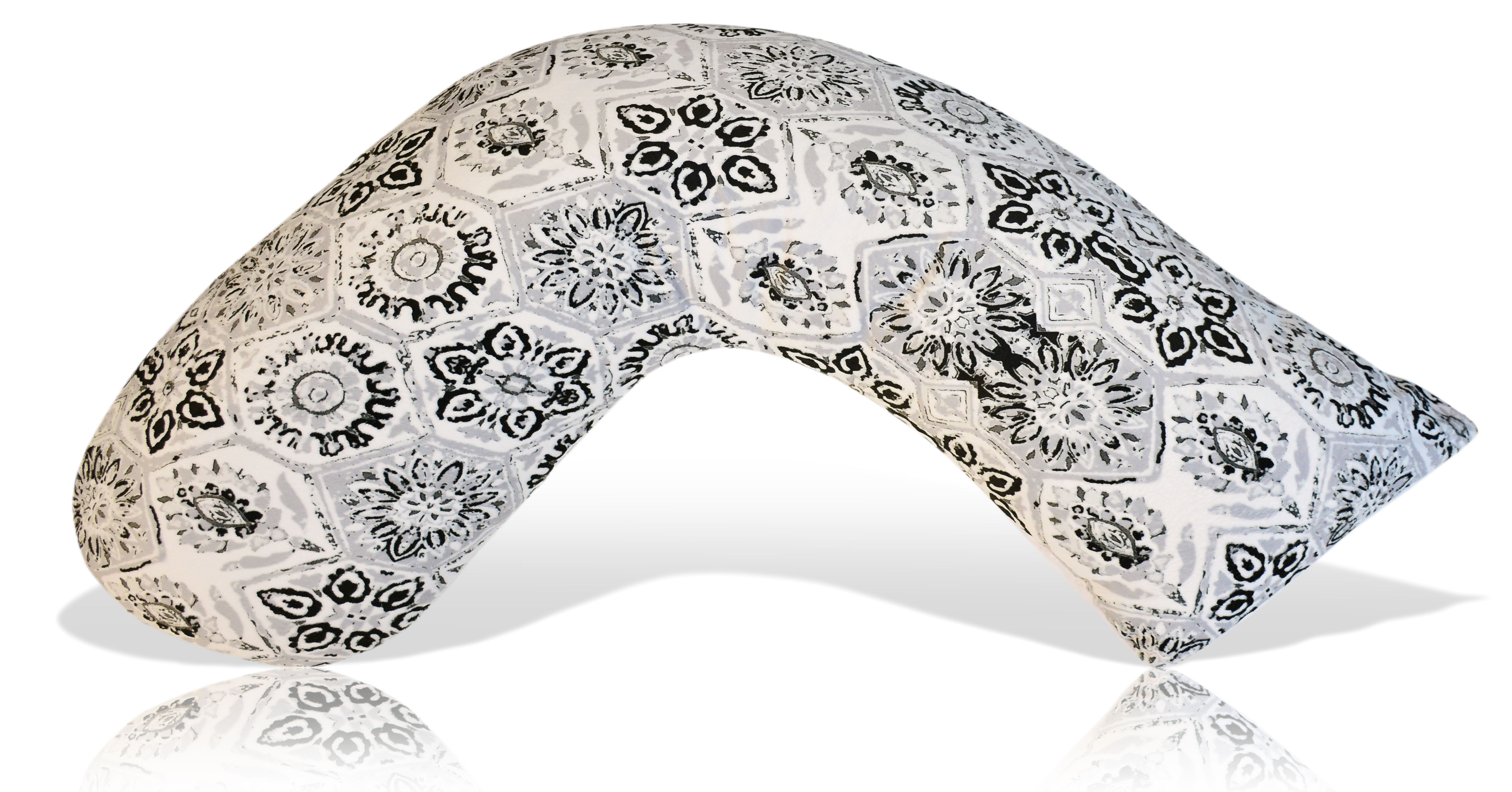 Grey, Black & White Geo Bosom Baby nursing pillow