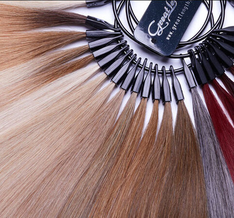 Haarmuster der Firma "Great lengths"