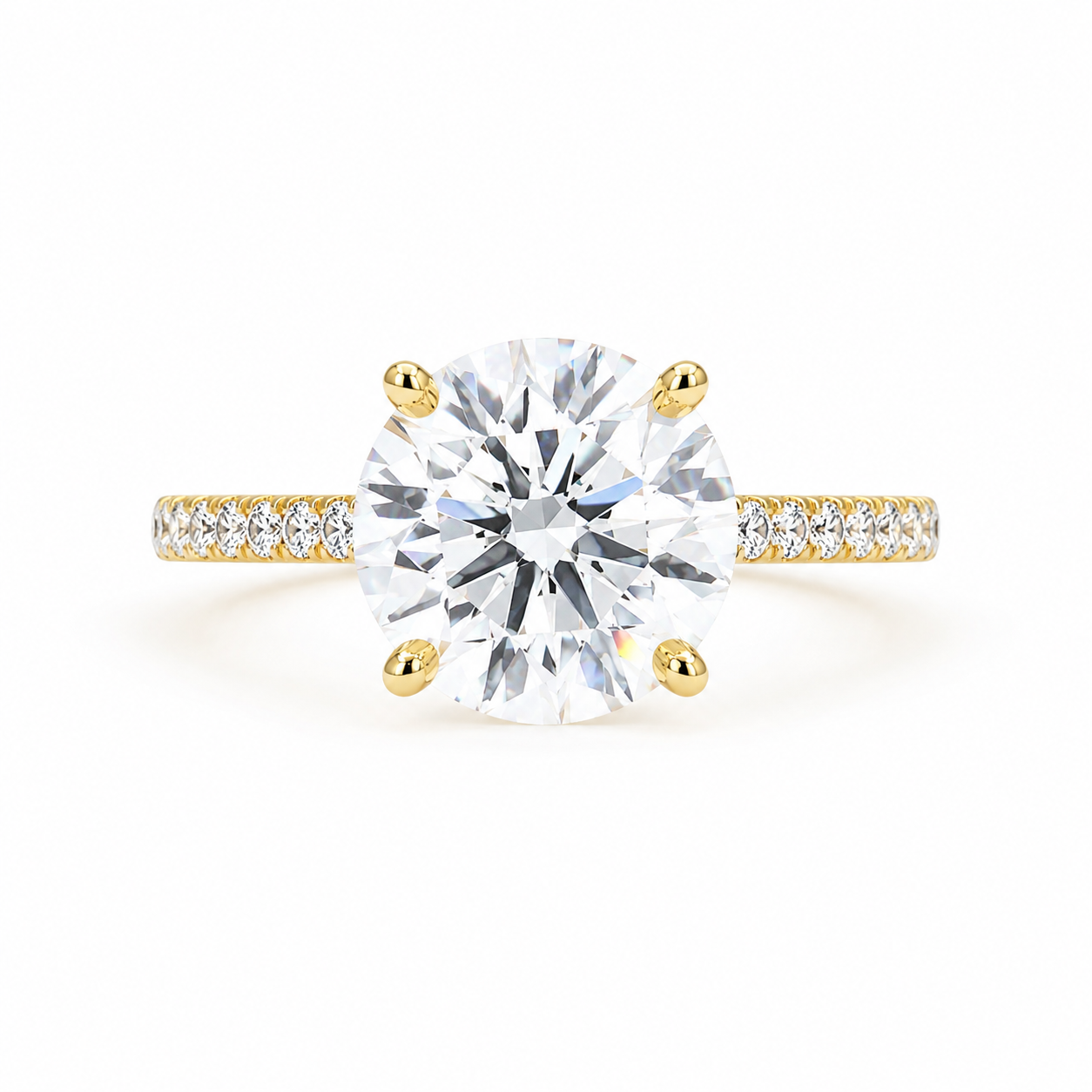 Royal Cathedral™ Ring | Round Pave Diamond | AUCLAIRE House