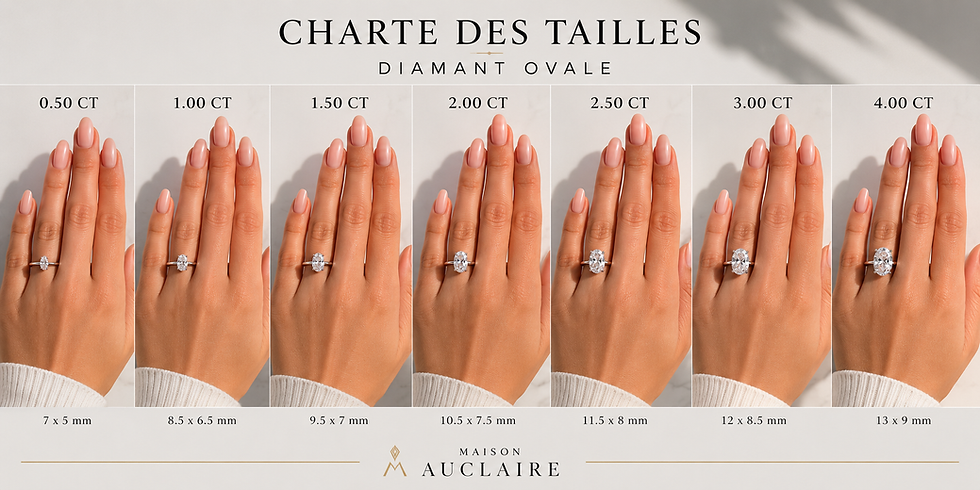 Miniature : Bague de Fiançailles Diamant Ovale avec Diamants Latéraux - MAISON AUCLAIRE