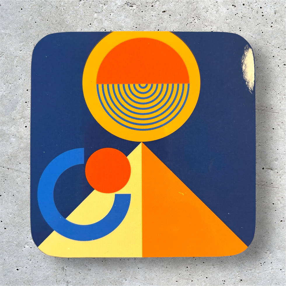 Thumbnail: Bauhaus Coaster Range #2 – Set of 4 Mixed Designs | Modernist Abstract Coas