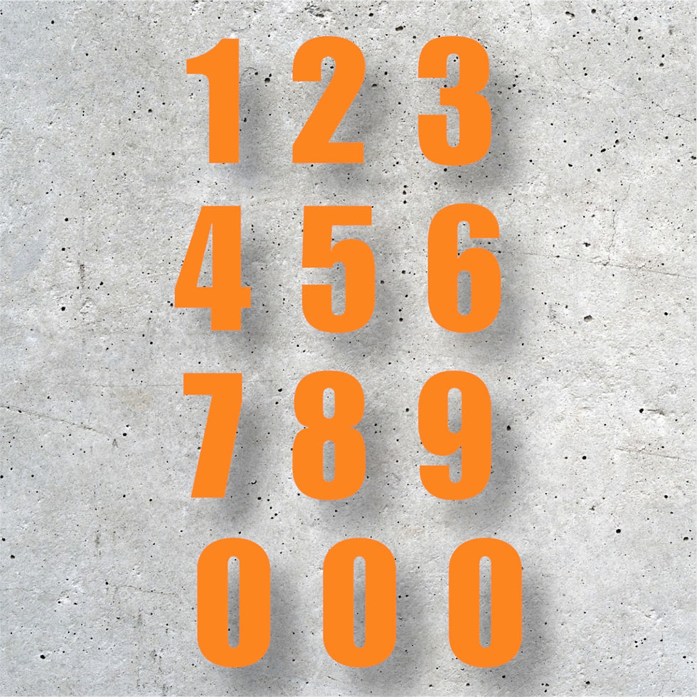 Thumbnail: House Number stickers set