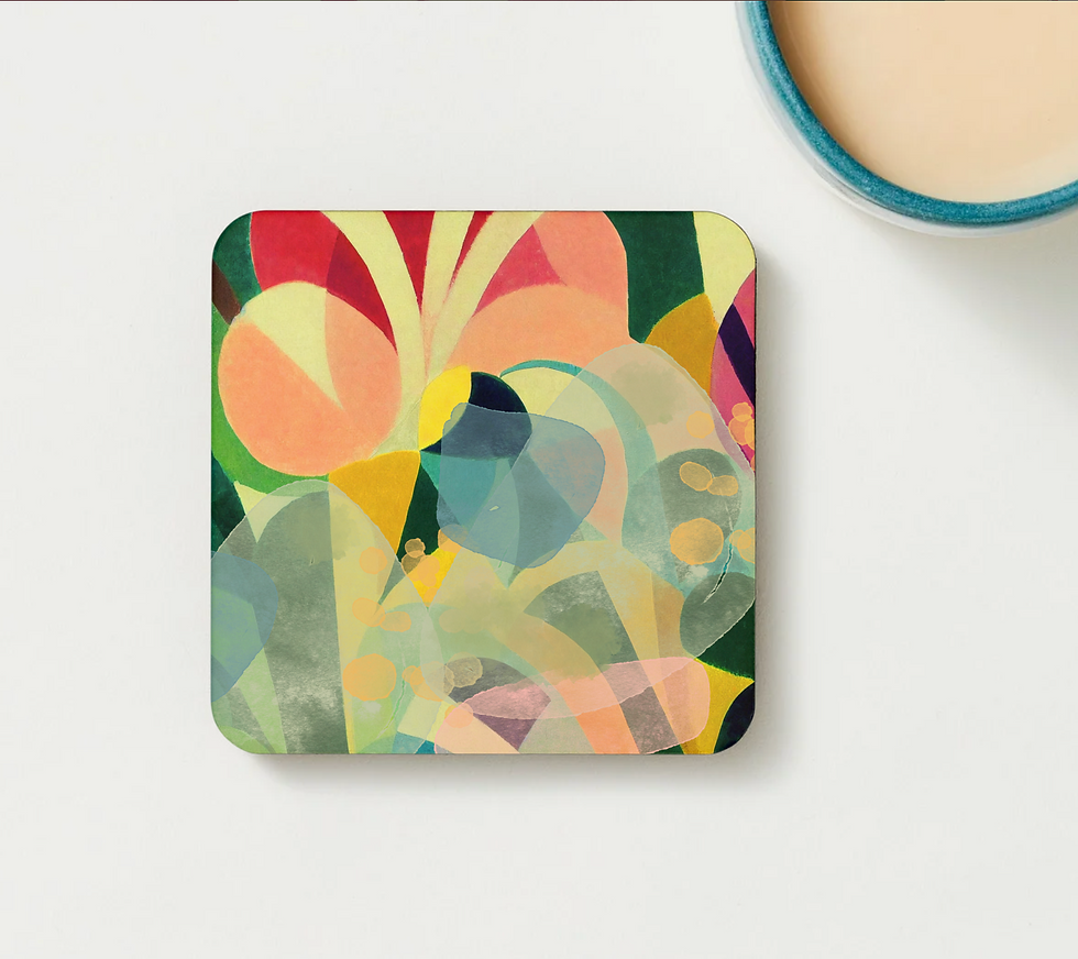 Thumbnail: Abstract Art Set of four coasters - Delaunay